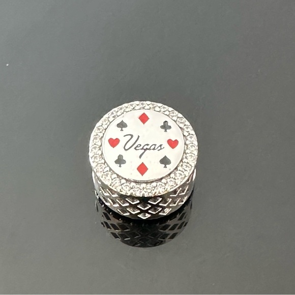 Pandora Las Vegas Charm 925 Ale Silver with CZ With Gift Box #74 - Picture 1 of 4